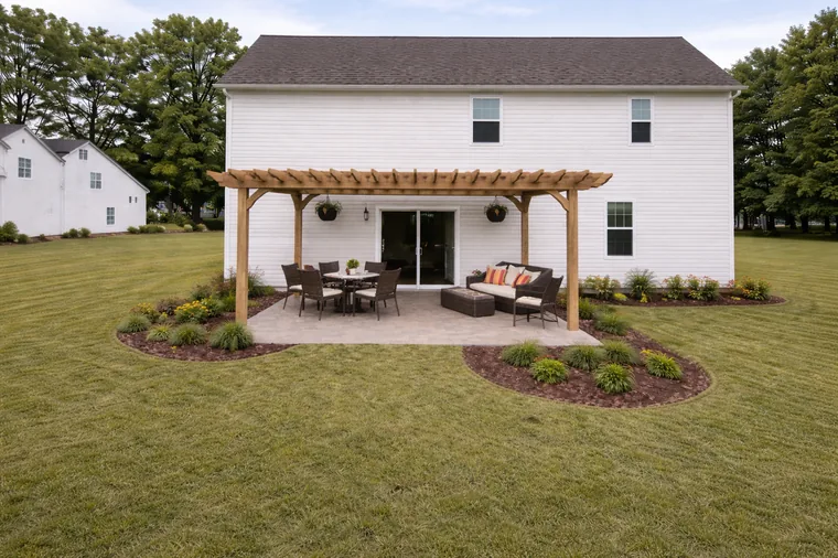 Comfortable 10x16 concrete patio example