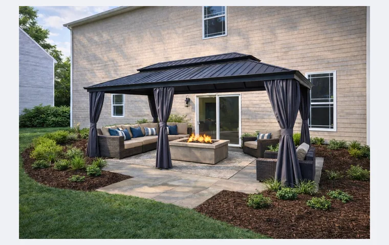 Entertaining 12x20 concrete patio example